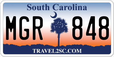 SC license plate MGR848