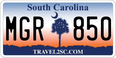 SC license plate MGR850