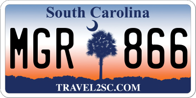SC license plate MGR866