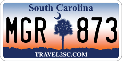 SC license plate MGR873