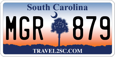 SC license plate MGR879