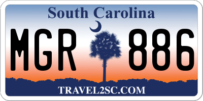SC license plate MGR886