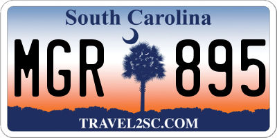 SC license plate MGR895