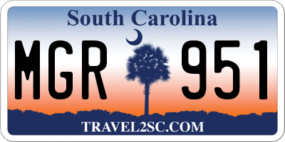 SC license plate MGR951