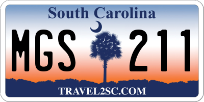 SC license plate MGS211