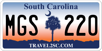 SC license plate MGS220