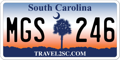 SC license plate MGS246