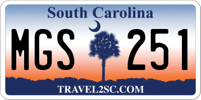 SC license plate MGS251