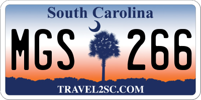 SC license plate MGS266