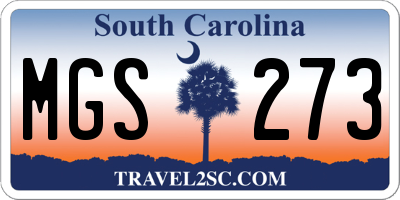 SC license plate MGS273