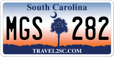 SC license plate MGS282