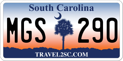 SC license plate MGS290
