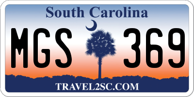 SC license plate MGS369