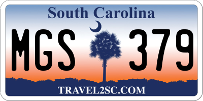 SC license plate MGS379
