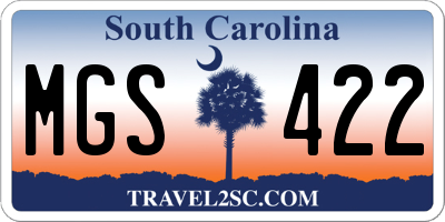 SC license plate MGS422