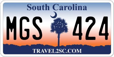 SC license plate MGS424