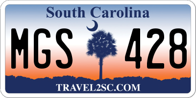 SC license plate MGS428