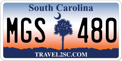 SC license plate MGS480