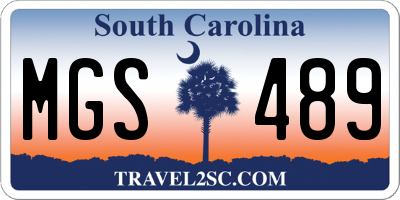 SC license plate MGS489