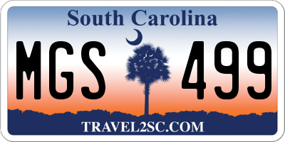 SC license plate MGS499