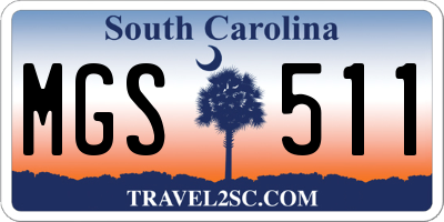 SC license plate MGS511