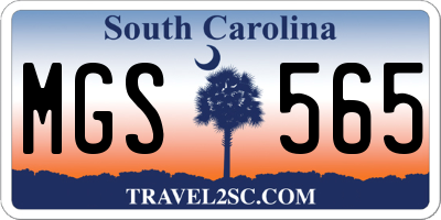 SC license plate MGS565
