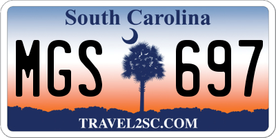 SC license plate MGS697