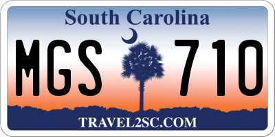 SC license plate MGS710