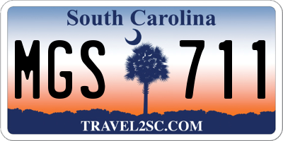 SC license plate MGS711