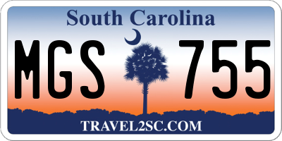 SC license plate MGS755