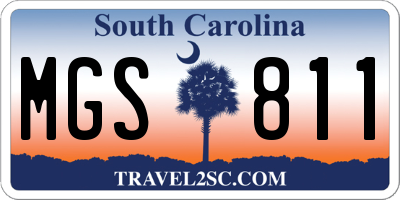 SC license plate MGS811
