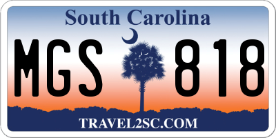 SC license plate MGS818