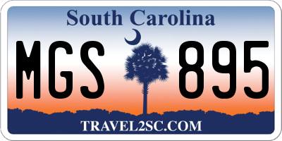 SC license plate MGS895