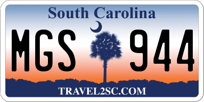 SC license plate MGS944