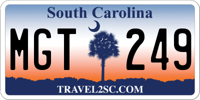 SC license plate MGT249