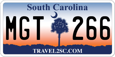 SC license plate MGT266