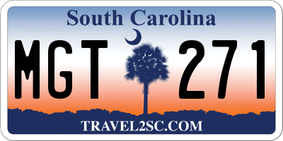 SC license plate MGT271