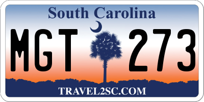 SC license plate MGT273