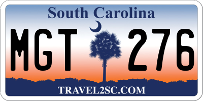 SC license plate MGT276