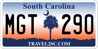 SC license plate MGT290