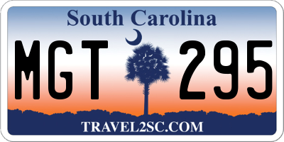 SC license plate MGT295