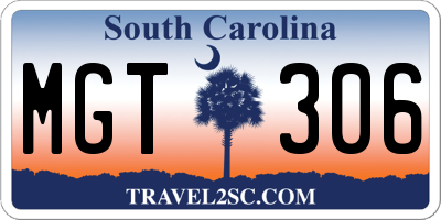 SC license plate MGT306