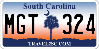 SC license plate MGT324