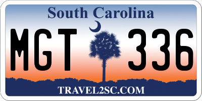 SC license plate MGT336