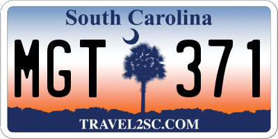 SC license plate MGT371