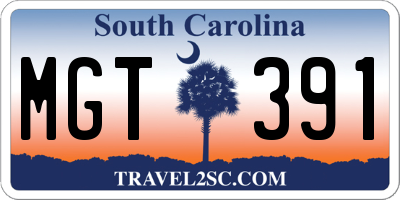 SC license plate MGT391