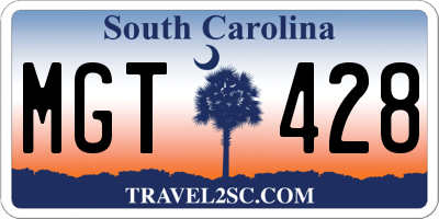 SC license plate MGT428