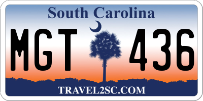 SC license plate MGT436