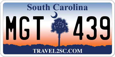 SC license plate MGT439