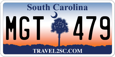 SC license plate MGT479